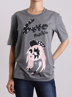 NWT - Love Moschino Character T-shirt - Grey🩶